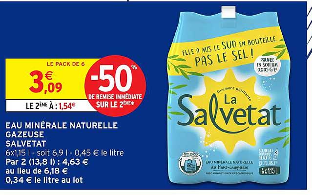 EAU MINÉRALE NATURELLE GAZEUSE SALVETAT