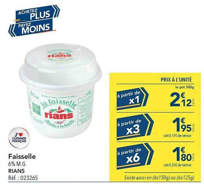 Faisselle 6% M.G. RIANS Réf. : 023265