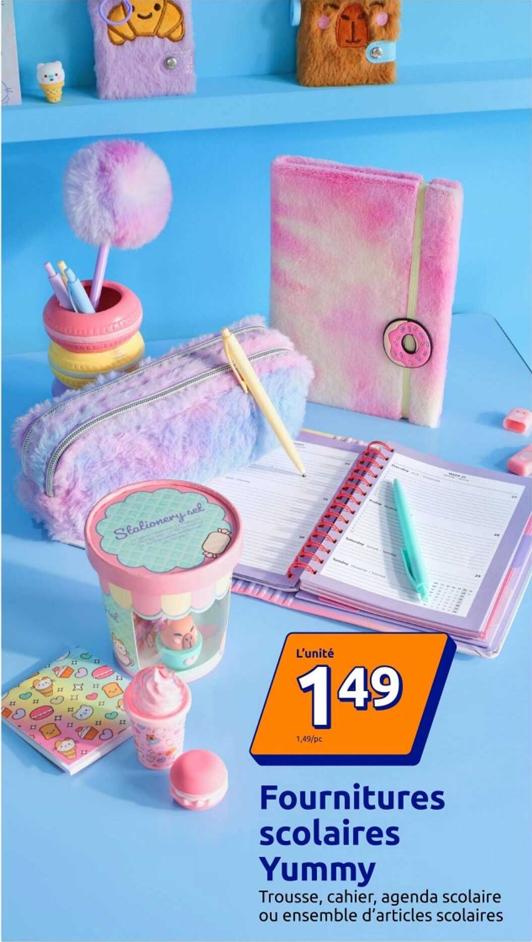 Fournitures scolaires Yummy