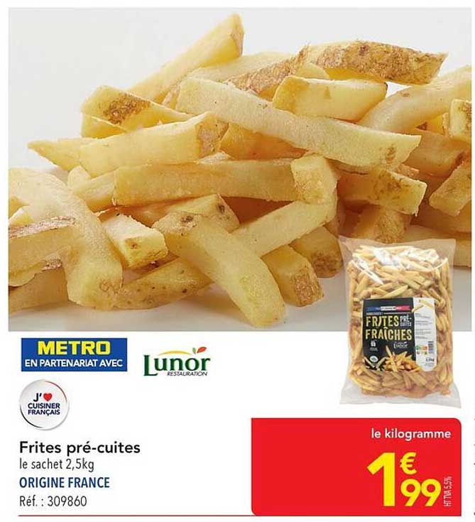 Frites pré-cuites