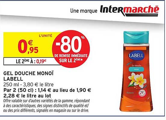 GEL DOUCHE MONOI LABELL