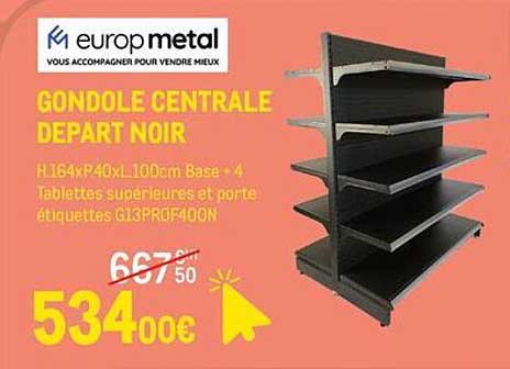 GONDOLE CENTRALE DEPART NOIR