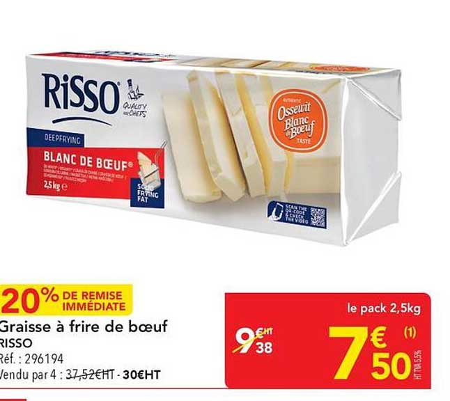 Graisse à frire de bœuf RISSO