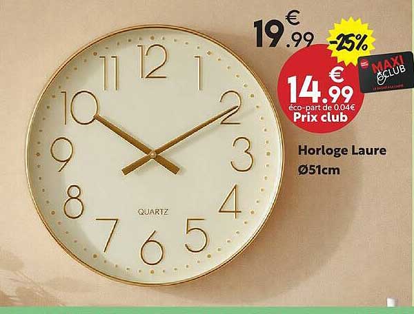 Horloge Laure Ø51cm