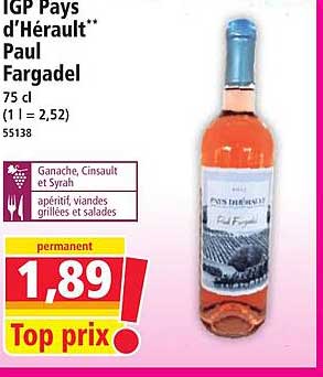 IGP Pays d'Hérault* Paul Fargadel