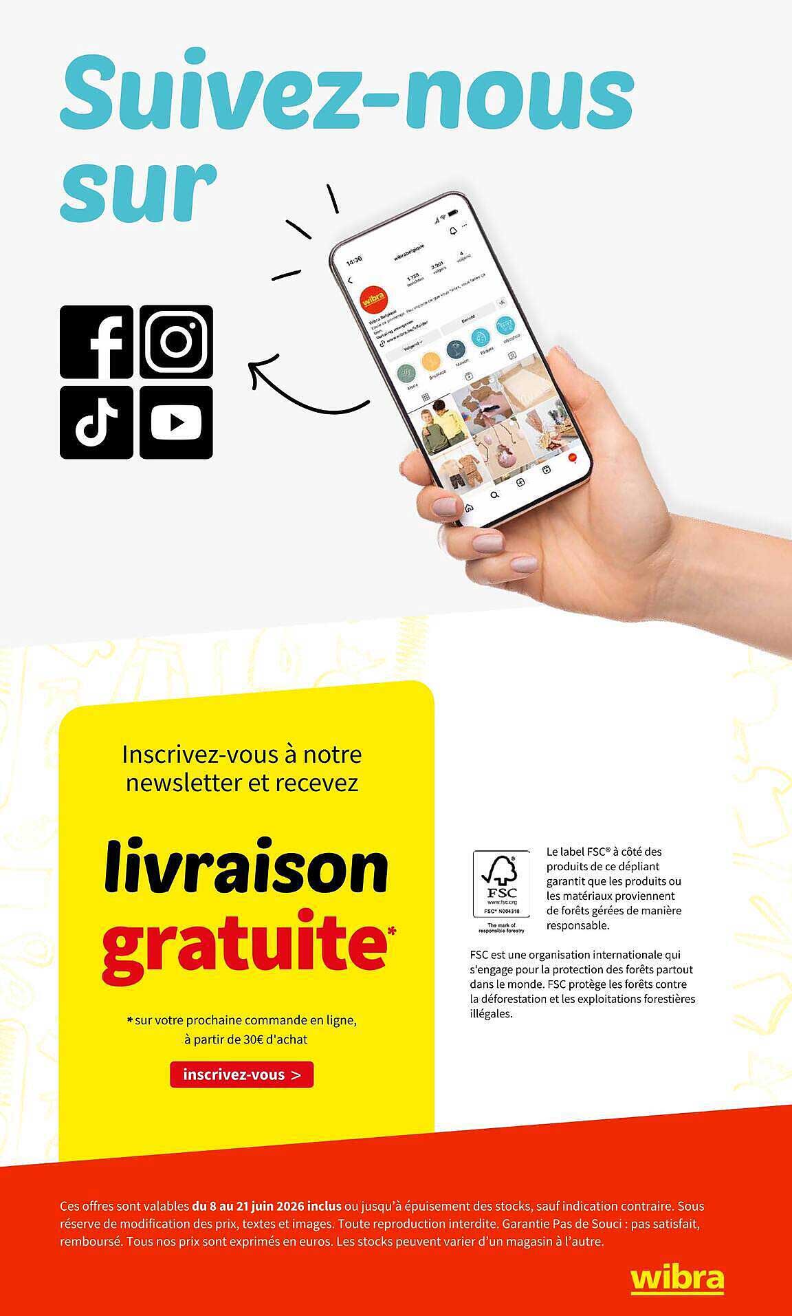 Inscrivez-vous à notre newsletter et recevez livraison gratuite*