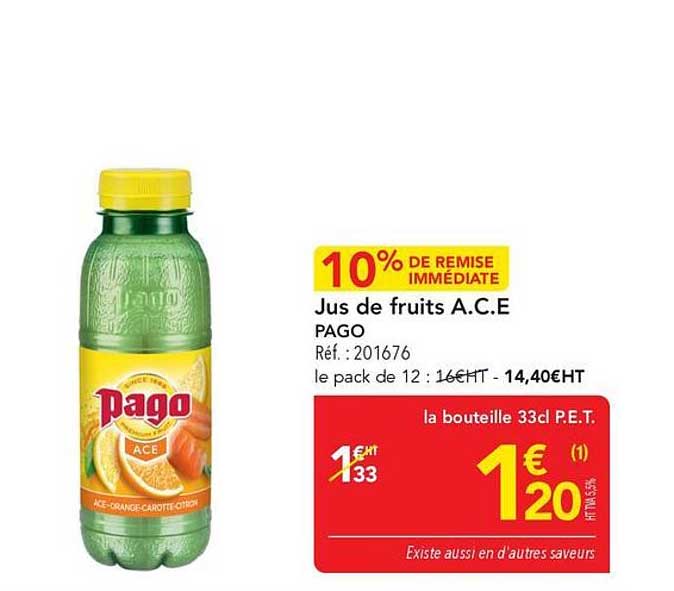 Jus de fruits A.C.E PAGO
