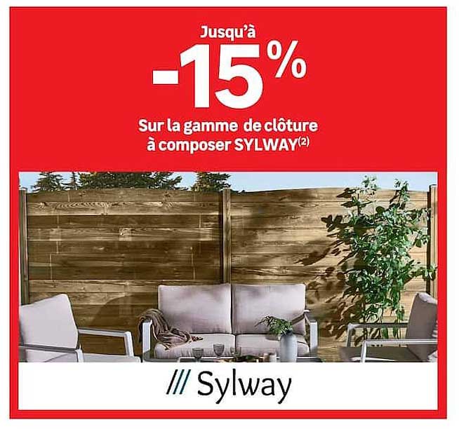 Jusqu'à -15% Sur la gamme de clôture à composer SYLWAY(2)