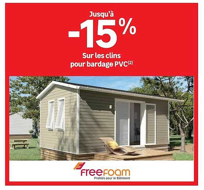 Jusqu'à -15% sur les clins pour bardage PVC