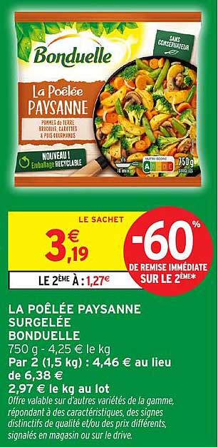 LA POÊLÉE PAYSANNE SURGELÉE BONDUELLE