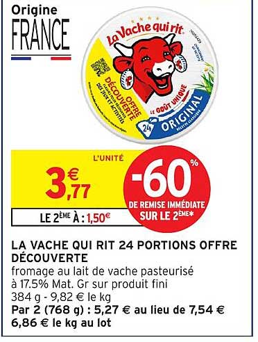 LA VACHE QUI RIT 24 PORTIONS OFFRE DÉCOUVERTE