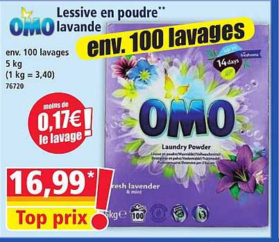 Lessive en poudre** lavande env.100 lavages