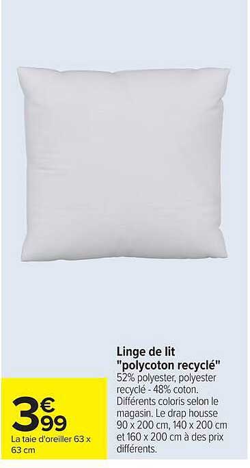Linge de lit "polycoton recyclé"