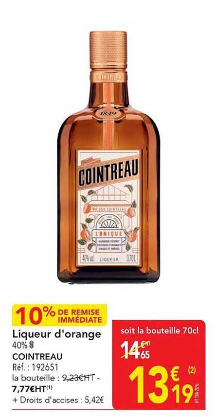 Liqueur d'orange 40% COINTREAU