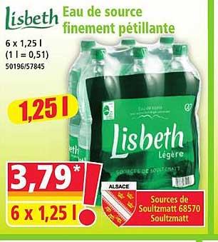Lisbeth Eau de source finement pétillante