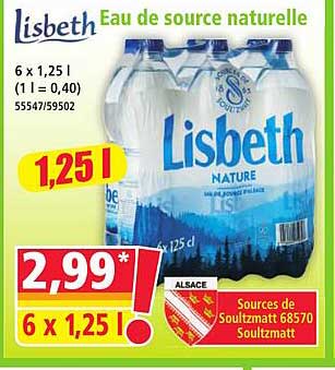 Lisbeth Eau de source naturelle