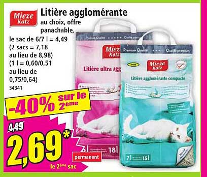 Litière agglomérante