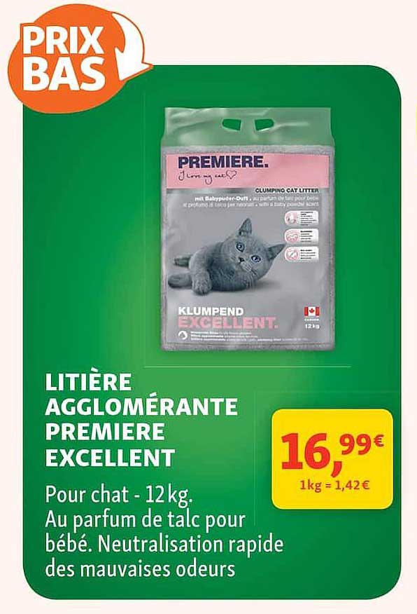 LITIÈRE AGGLOMÉRANTE PREMIERE EXCELLENT