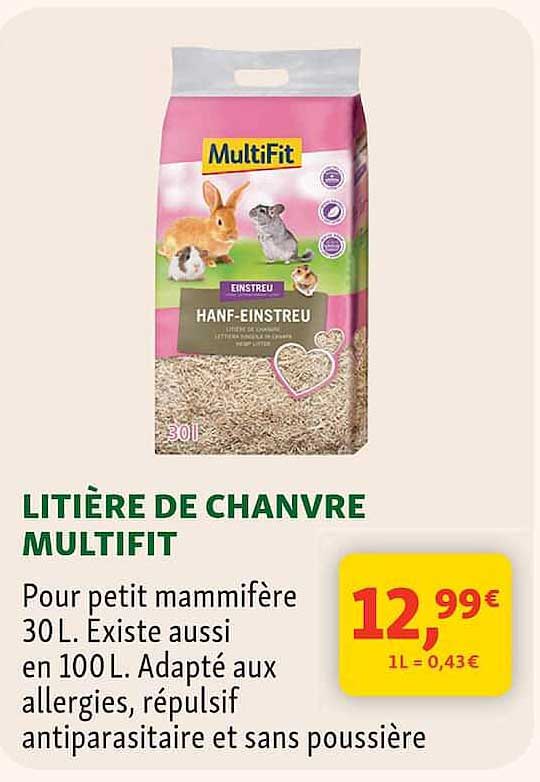 LITIÈRE DE CHANVRE MULTIFIT