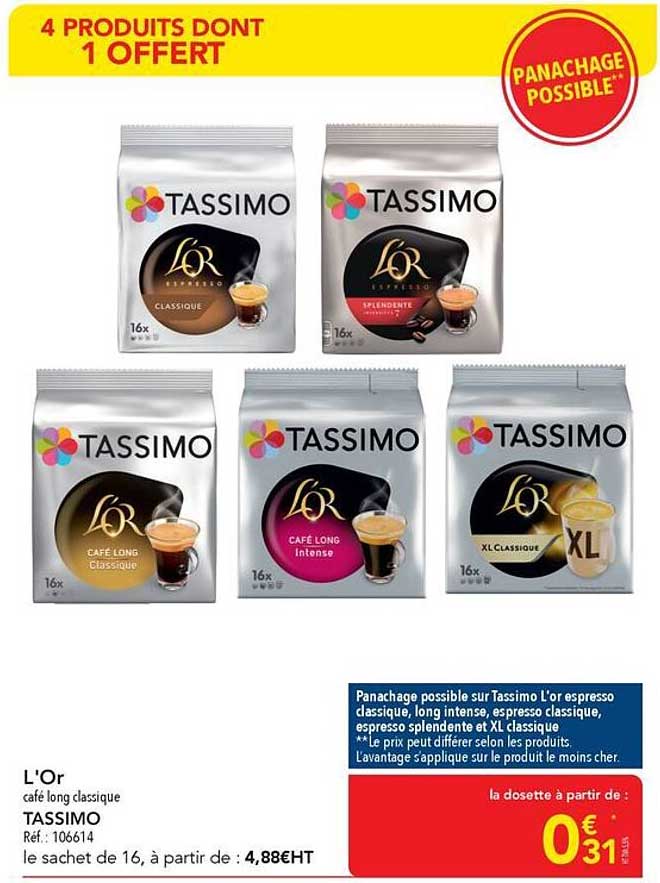 L'Or café long classique TASSIMO