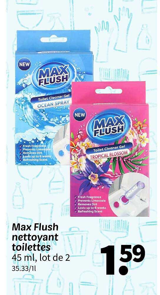 Max Flush nettoyant toilettes