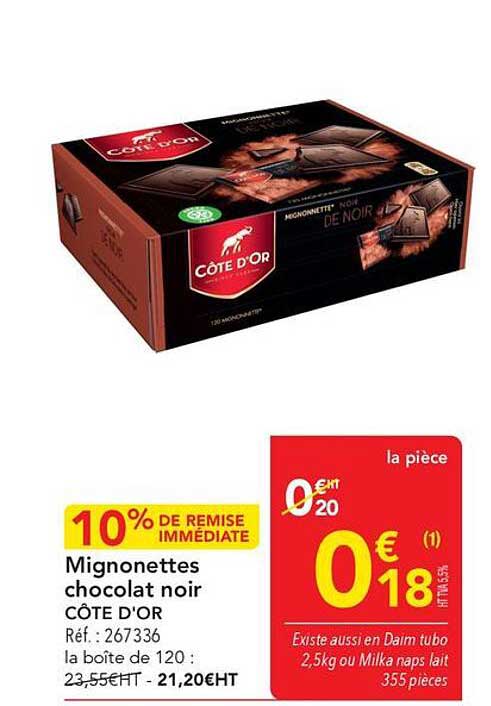 Mignonnettes chocolat noir CÔTE D'OR