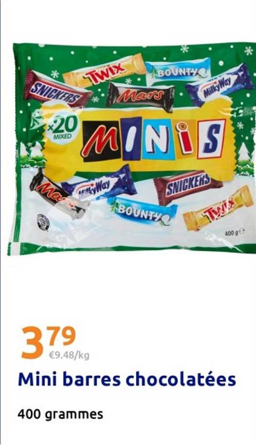 Mini barres chocolatées