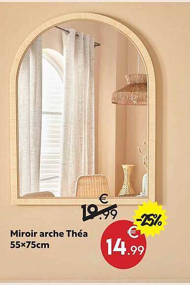 Miroir arche Théa 55×75cm
