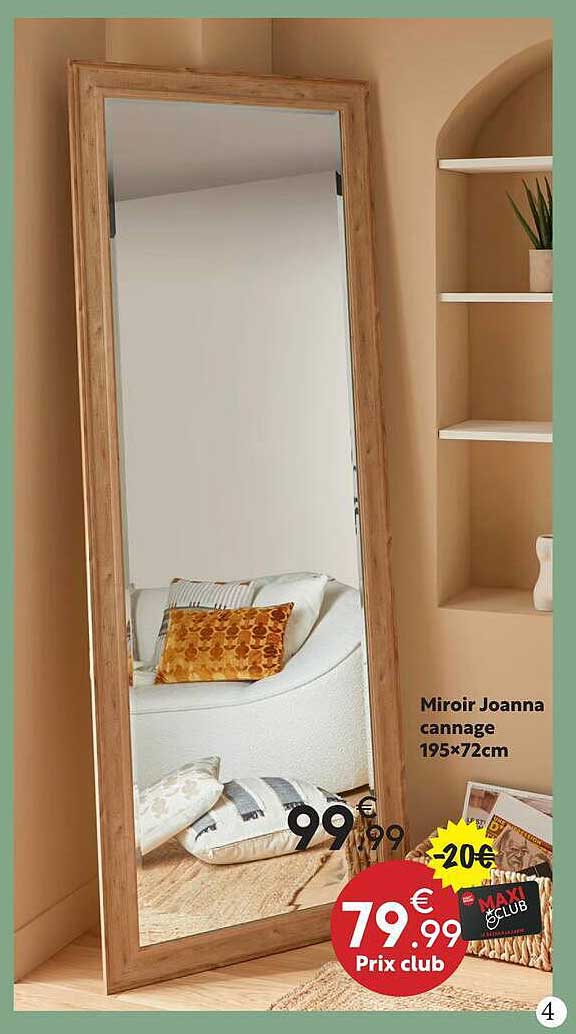Miroir Joanna canange 195×72cm