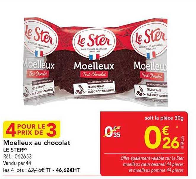 Moelleux au chocolat LE STER