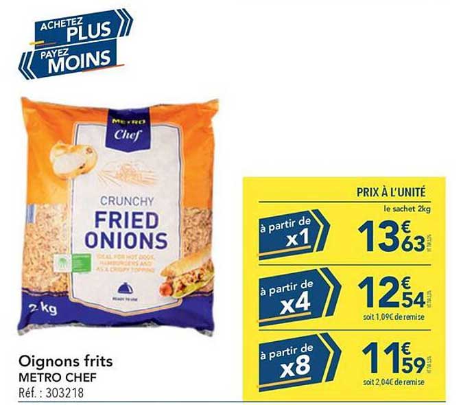 Oignons frits METRO CHEF
