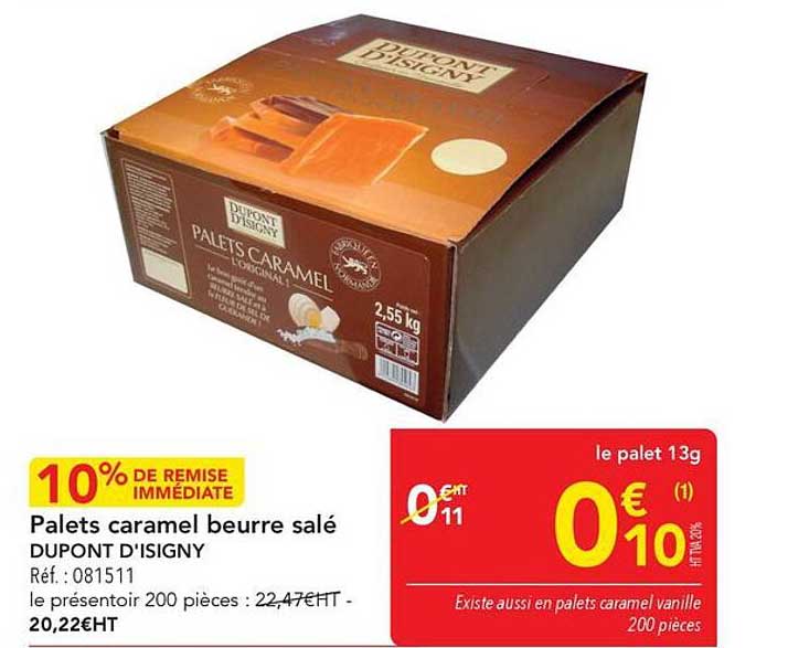 Palets caramel beurre salé DUPONT D’ISIGNY