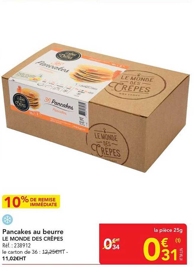 Pancakes au beurre LE MONDE DES CRÊPES