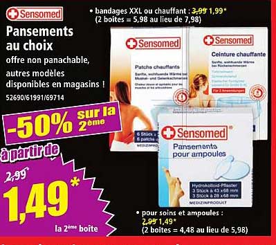 Pansements au choix