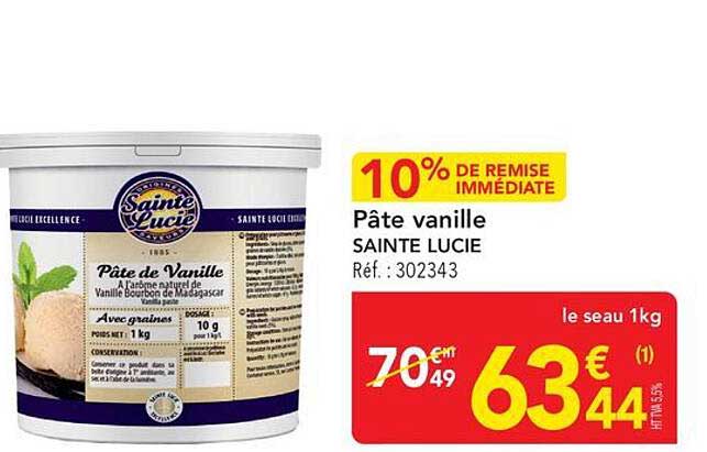 Pâte vanille SAINTE LUCIE