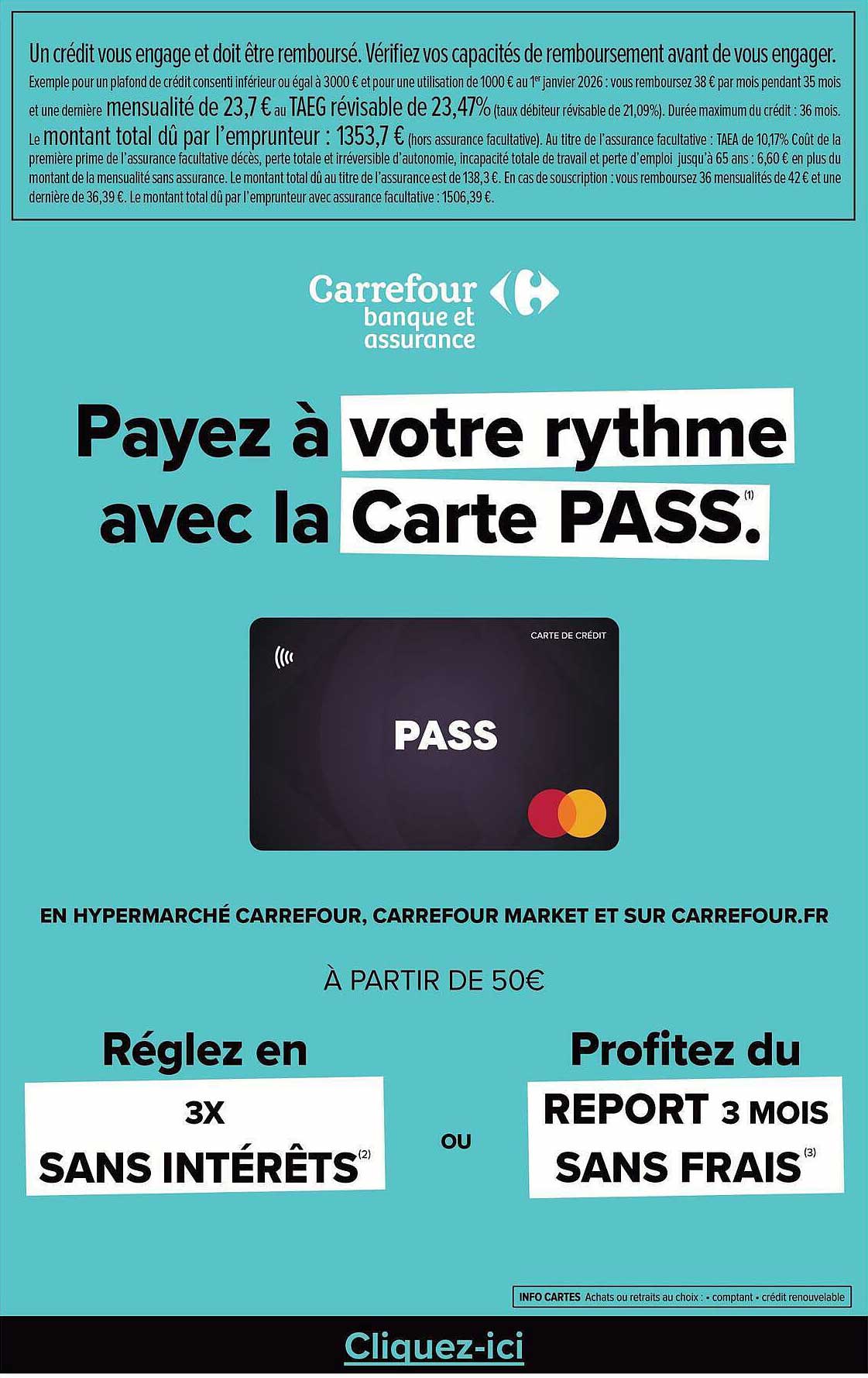 Payez à votre rythme avec la Carte PASS.