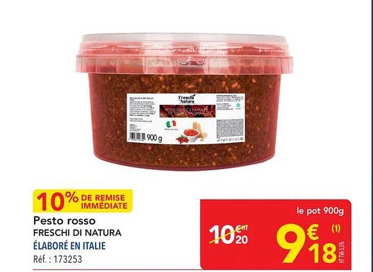 Pesto rosso FRESCHI DI NATURA ÉLABORÉ EN ITALIE