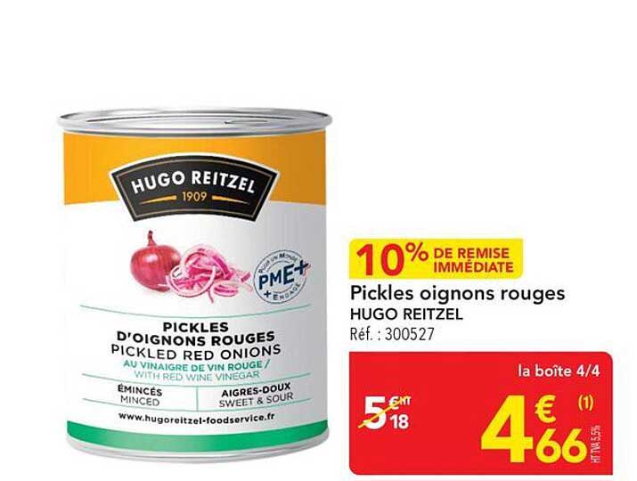 Pickles oignons rouges HUGO REITZEL