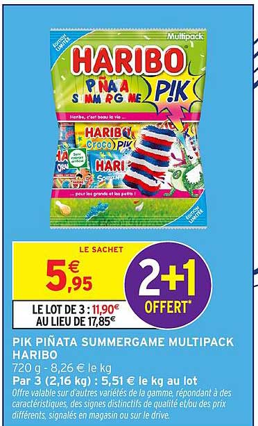 PIK PIÑATA SUMMERGAME MULTIPACK HARIBO