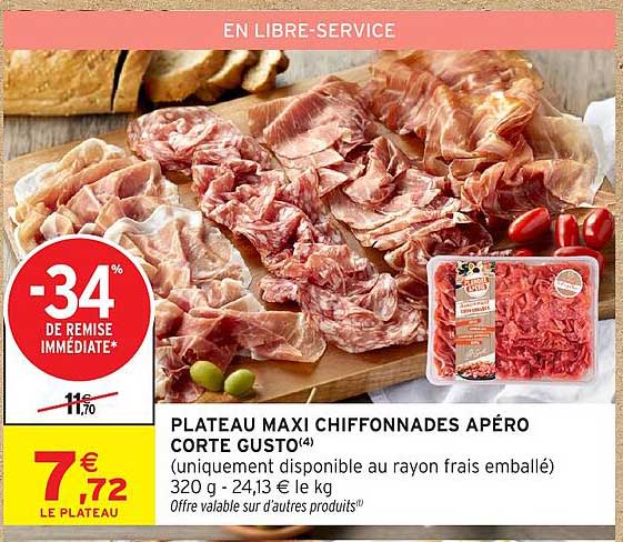 PLATEAU MAXI CHIFFONNADES APÉRO CORTE GUSTO