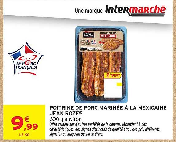 POITRINE DE PORC MARINÉE À LA MEXICAINE JEAN ROZÉ(1)