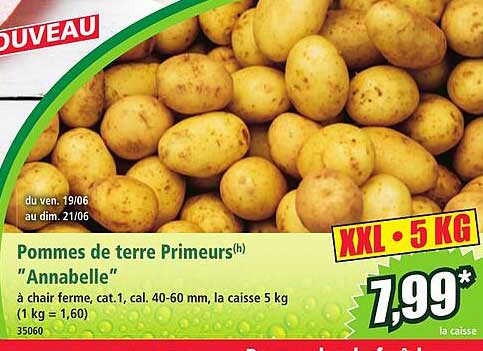 Pommes de terre Primeurs" Annabelle"