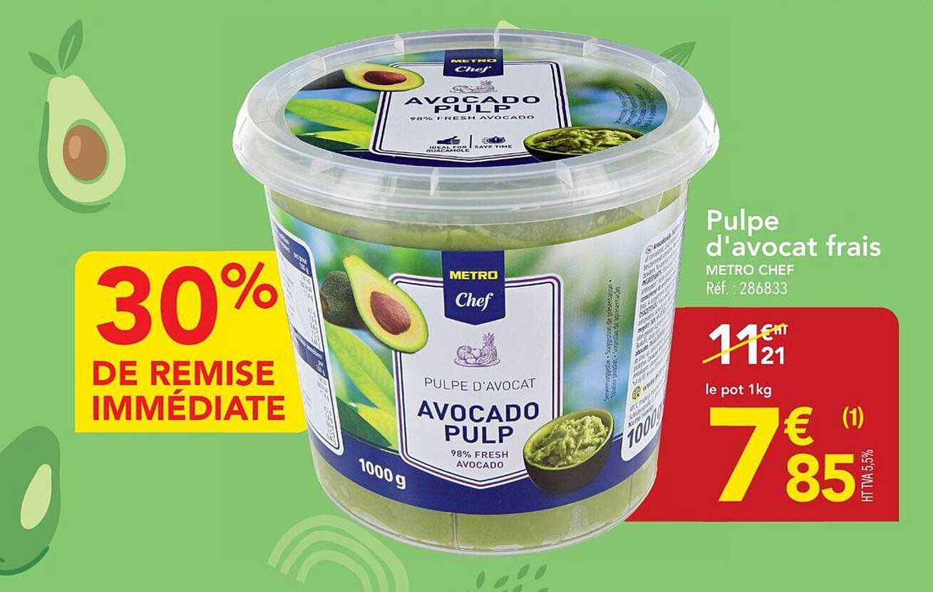 Pulpe d'avocat frais METRO CHEF Réf. : 286833