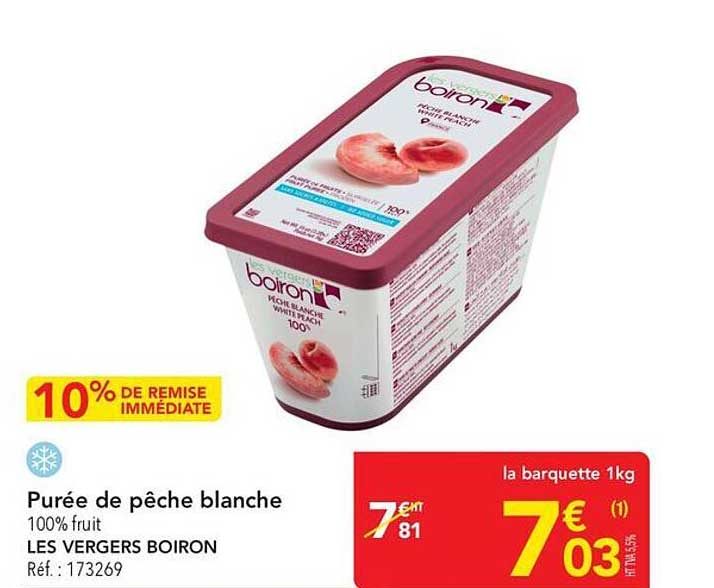 Purée de pêche blanche