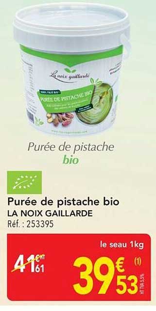 Purée de pistache bio