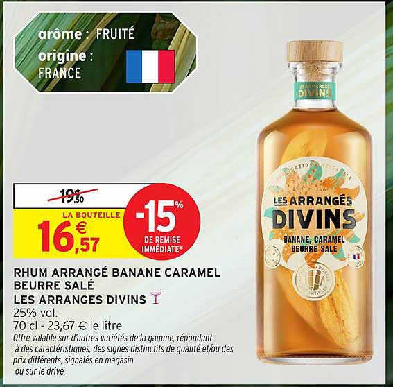 RHUM ARRANGÉ BANANE CARAMEL BEURRE SALÉ LES ARRANGÉS DIVINS