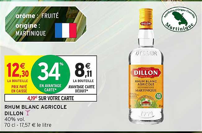 RHUM BLANC AGRICOLE DILLON