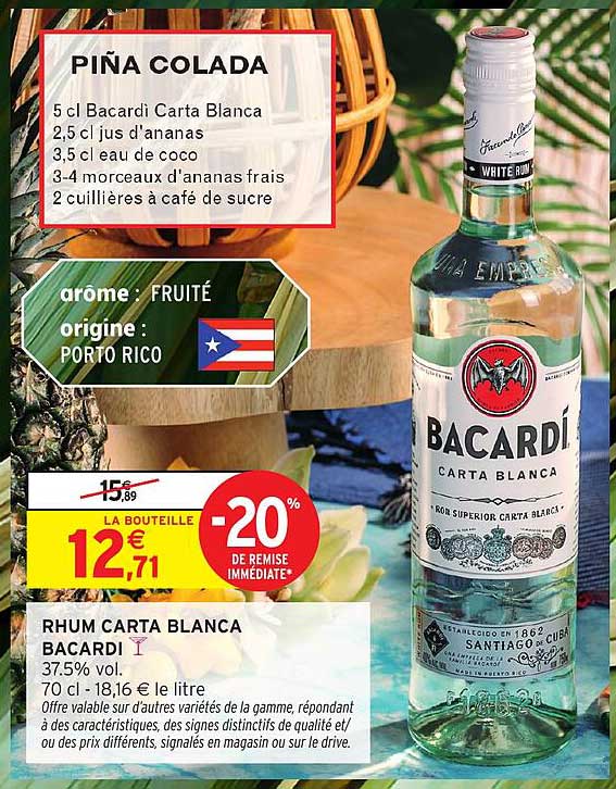 RHUM CARTA BLANCA BACARDI