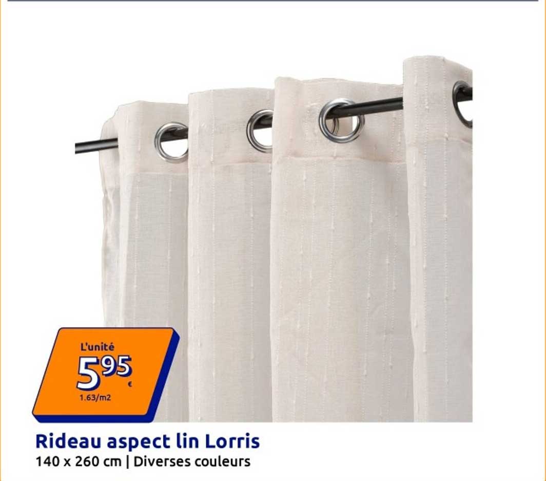 Rideau aspect lin Lorris