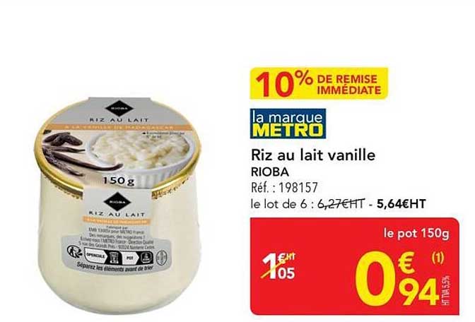 Riz au lait vanille RIOBA